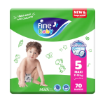 Fine Baby Baby Diapers, Size 5, 11 - 18 Kg, 70 Count - Maxi, Mega Pack, Double Lock Technology Prevents-leakage
